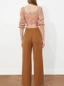 Брюки Trendyol модель TWOSS21PL0314/Acık Kahverengi Фото