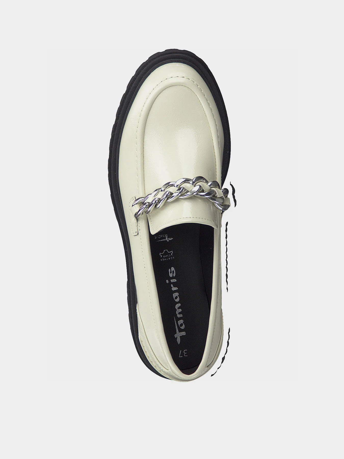 Туфли и лоферы Tamaris модель 24701-27-462 IVORY PATENT Туфли и лоферы Tamaris модель 24701-27-462 IVORY PATENT Фото