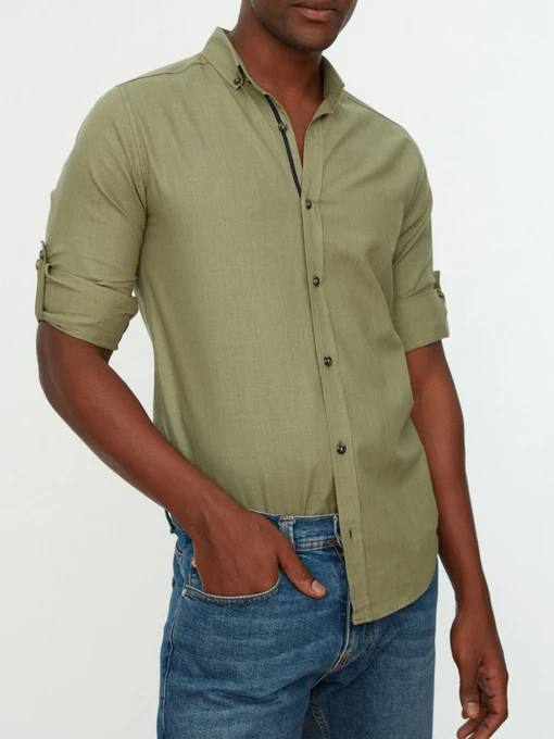Рубашки Trendyol модель TMNSS20GO0189/Yesil Фото