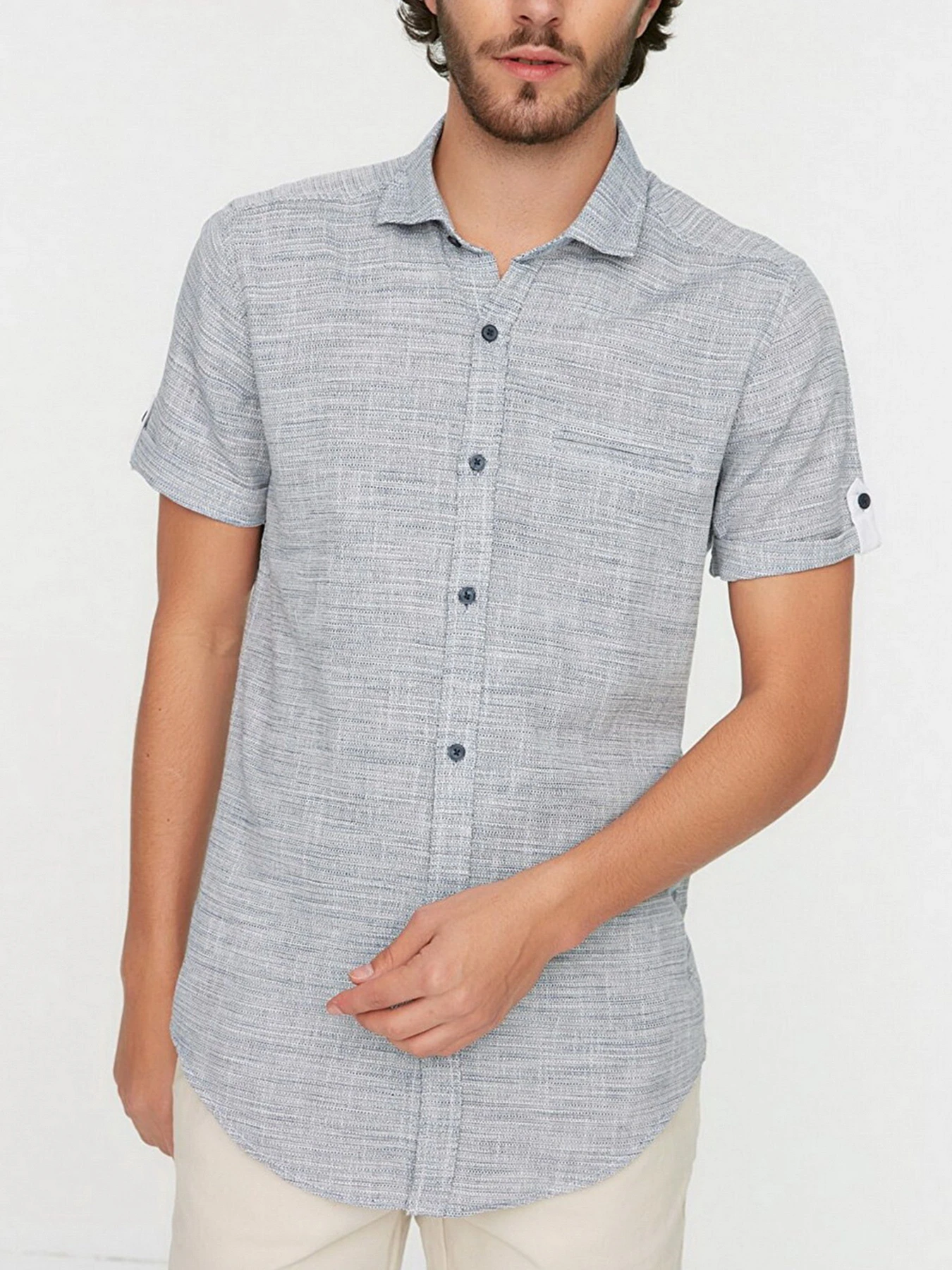 Рубашки Trendyol модель TMNSS20GO0253/Lacivert Рубашки Trendyol модель TMNSS20GO0253/Lacivert Фото