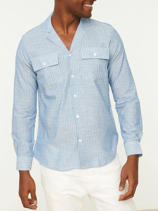 Рубашки Trendyol модель TMNSS21GO0590/Indigo Фото