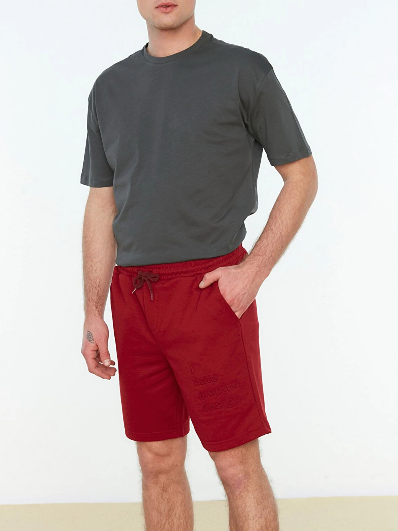 Шорты Trendyol модель TMNSS21SR0312/Bordo Фото