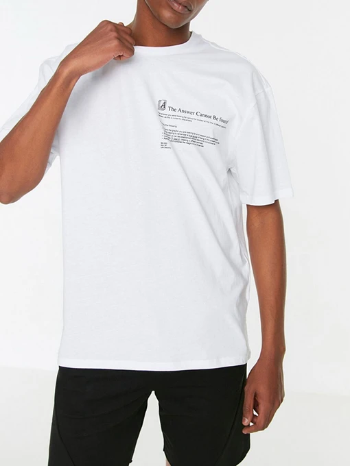Футболки и поло Trendyol модель TMNSS21TS1474/Beyaz Фото