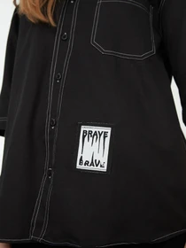 Рубашки Trendyol модель TMNSS22GO0589/Siyah Фото