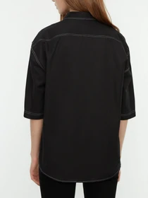 Рубашки Trendyol модель TMNSS22GO0589/Siyah Фото