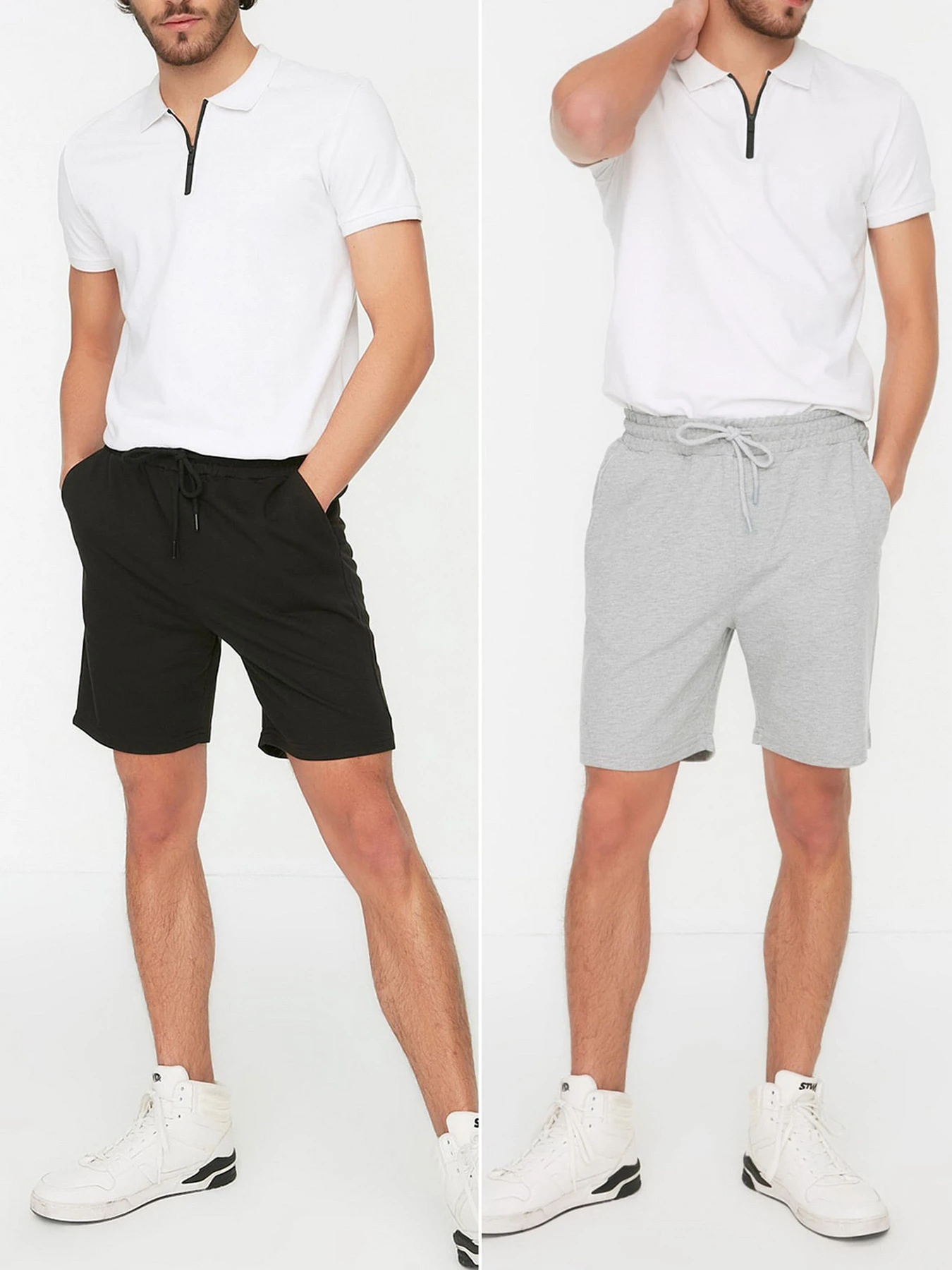 Шорты Trendyol модель TMNSS22SR0255/Siyah-Gri Шорты Trendyol модель TMNSS22SR0255/Siyah-Gri Фото
