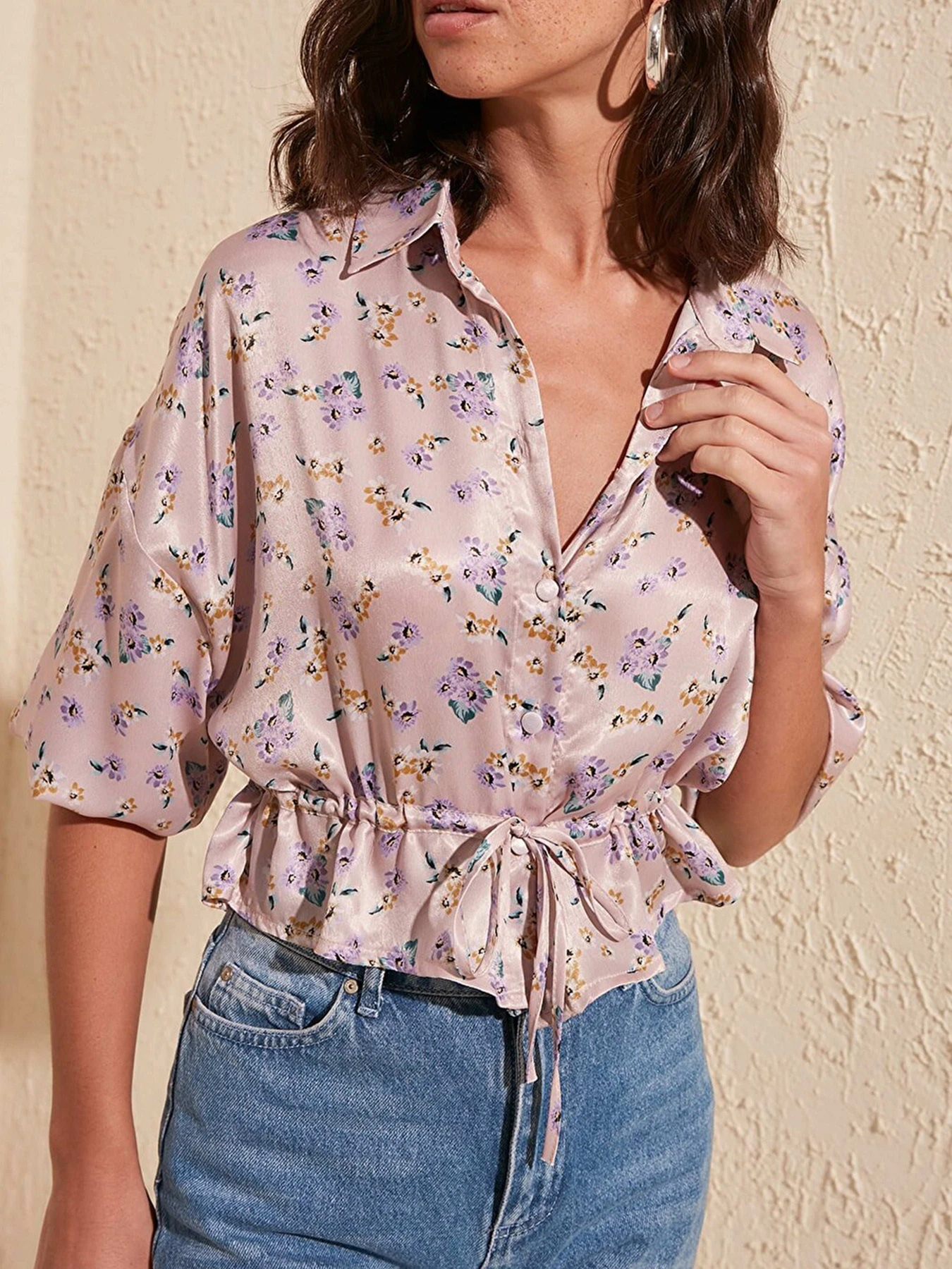 Рубашки Trendyol модель TWOSS20BZ0517/Pudra Рубашки Trendyol модель TWOSS20BZ0517/Pudra Фото