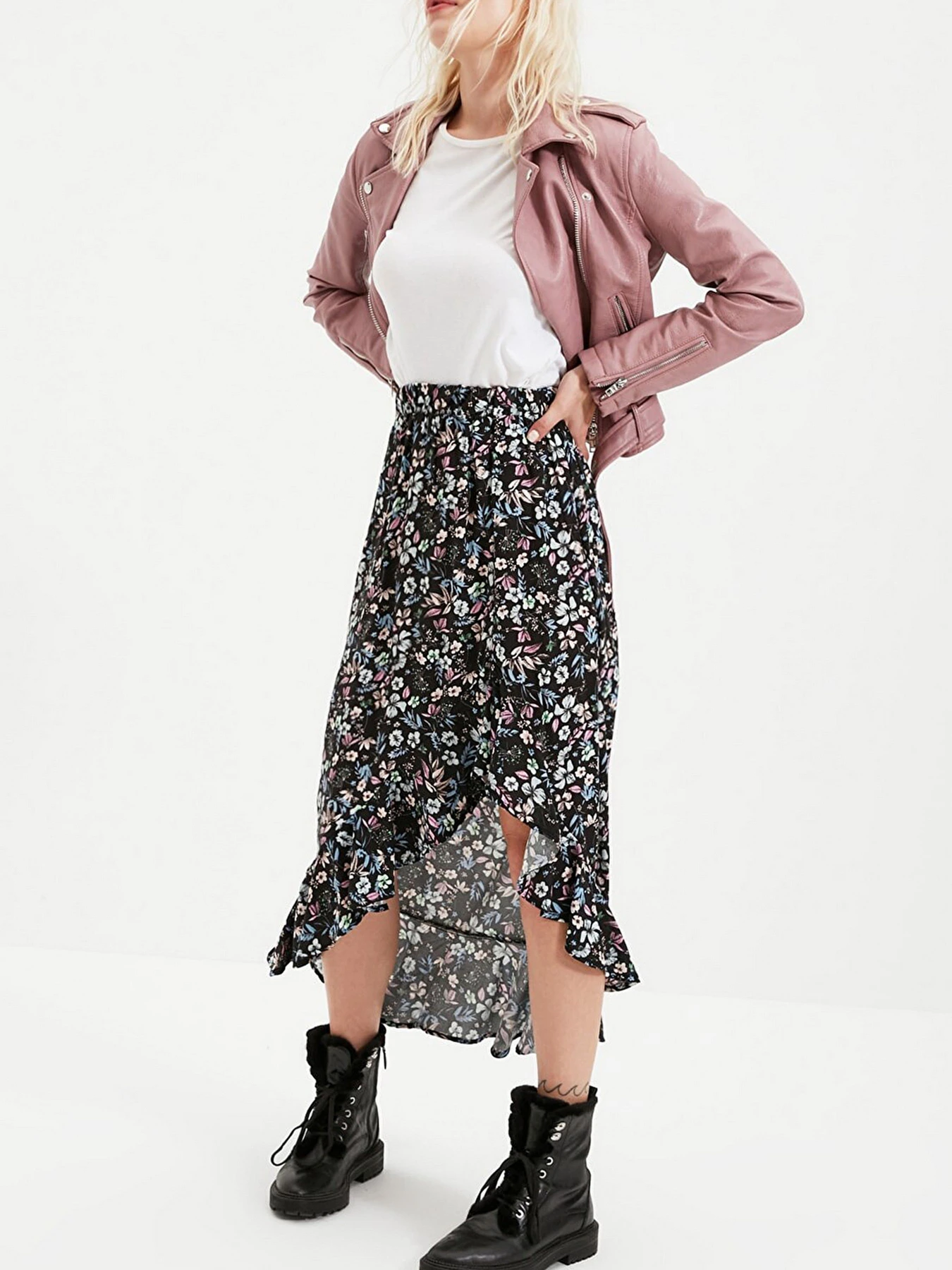 Юбки Trendyol модель TWOSS20ET0166/Mor Фото
