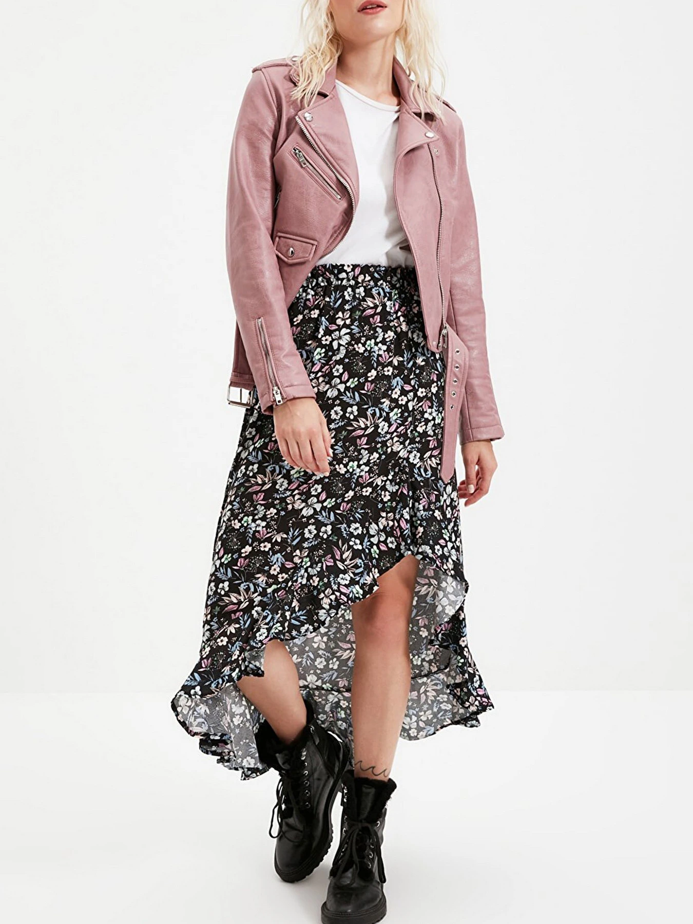 Юбки Trendyol модель TWOSS20ET0166/Mor Фото