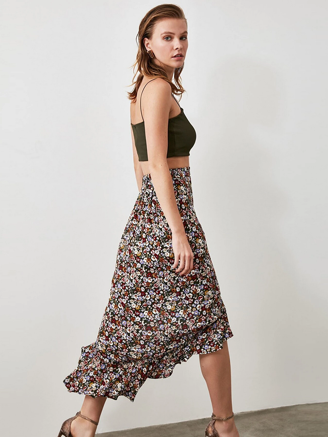 Юбки Trendyol модель TWOSS20ET0166/Yesil Фото