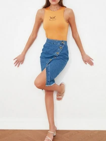 Юбки Trendyol модель TWOSS20ET0494/Mavi Фото
