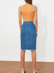 Юбки Trendyol модель TWOSS20ET0494/Mavi Фото