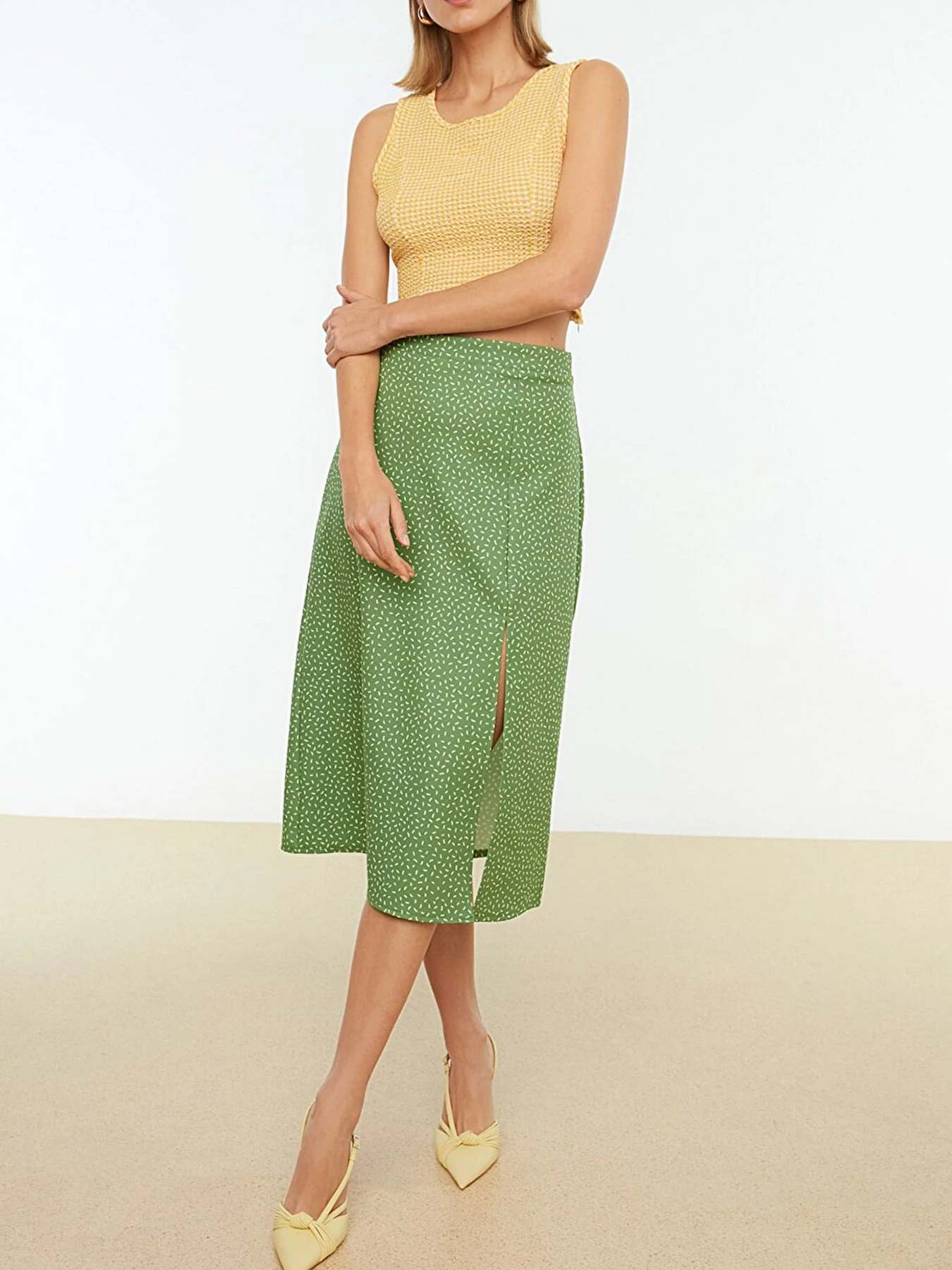 Юбки Trendyol модель TWOSS22ET0074/Yesil Фото