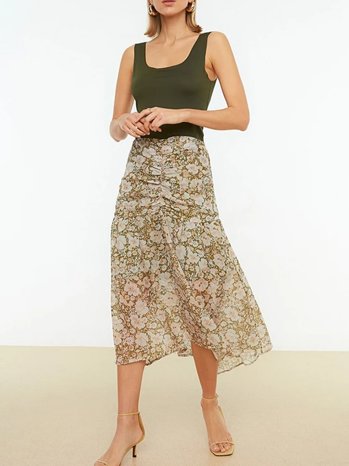 Юбки Trendyol модель TWOSS22ET0104/Haki Фото