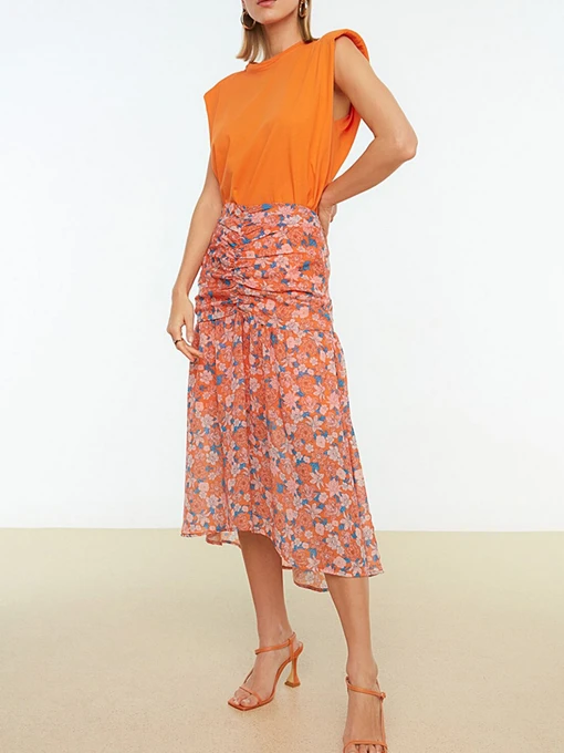 Юбки Trendyol модель TWOSS22ET0104/Turuncu Фото