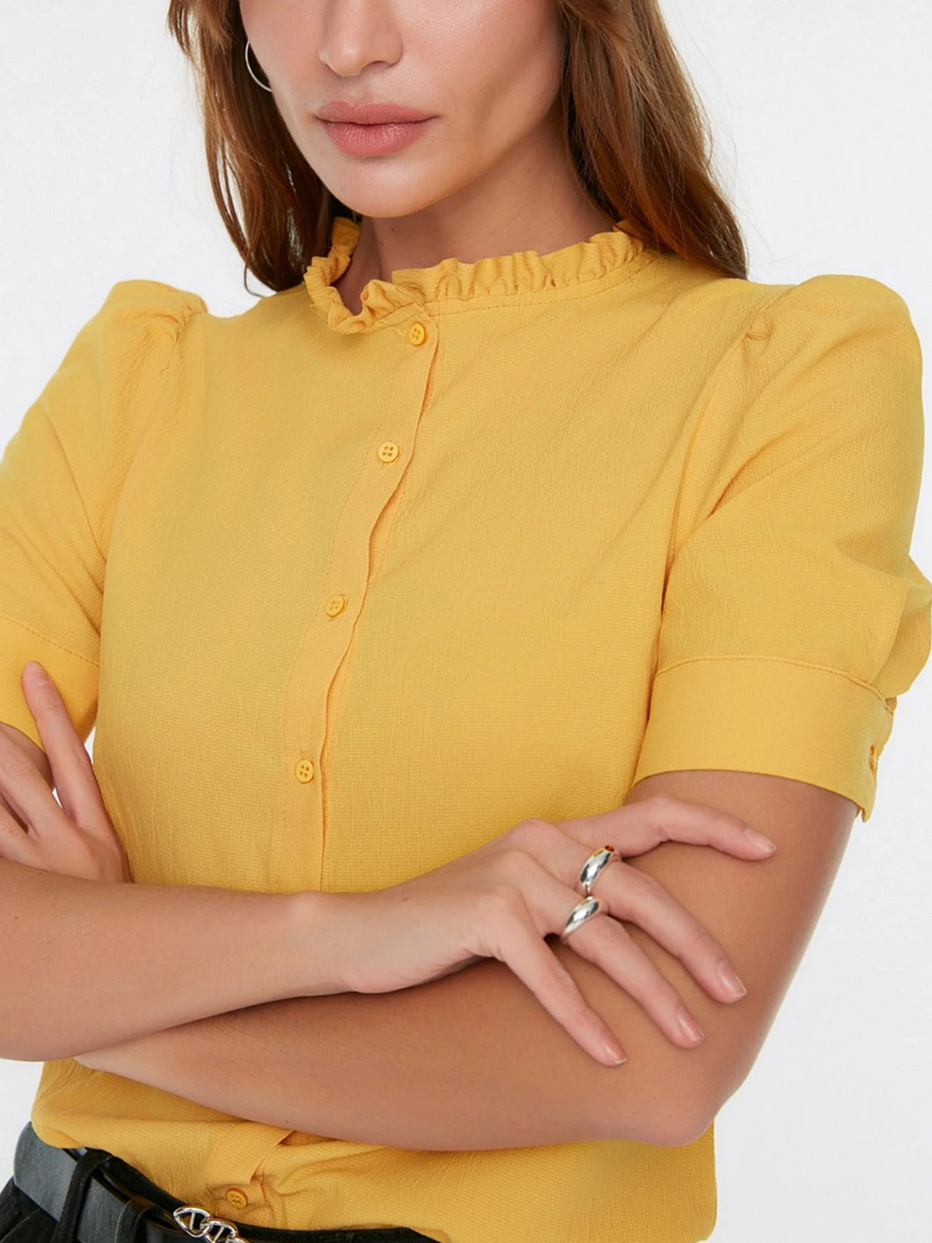Рубашки Trendyol модель TWOSS22GO0094/Sarı Рубашки Trendyol модель TWOSS22GO0094/Sarı Фото