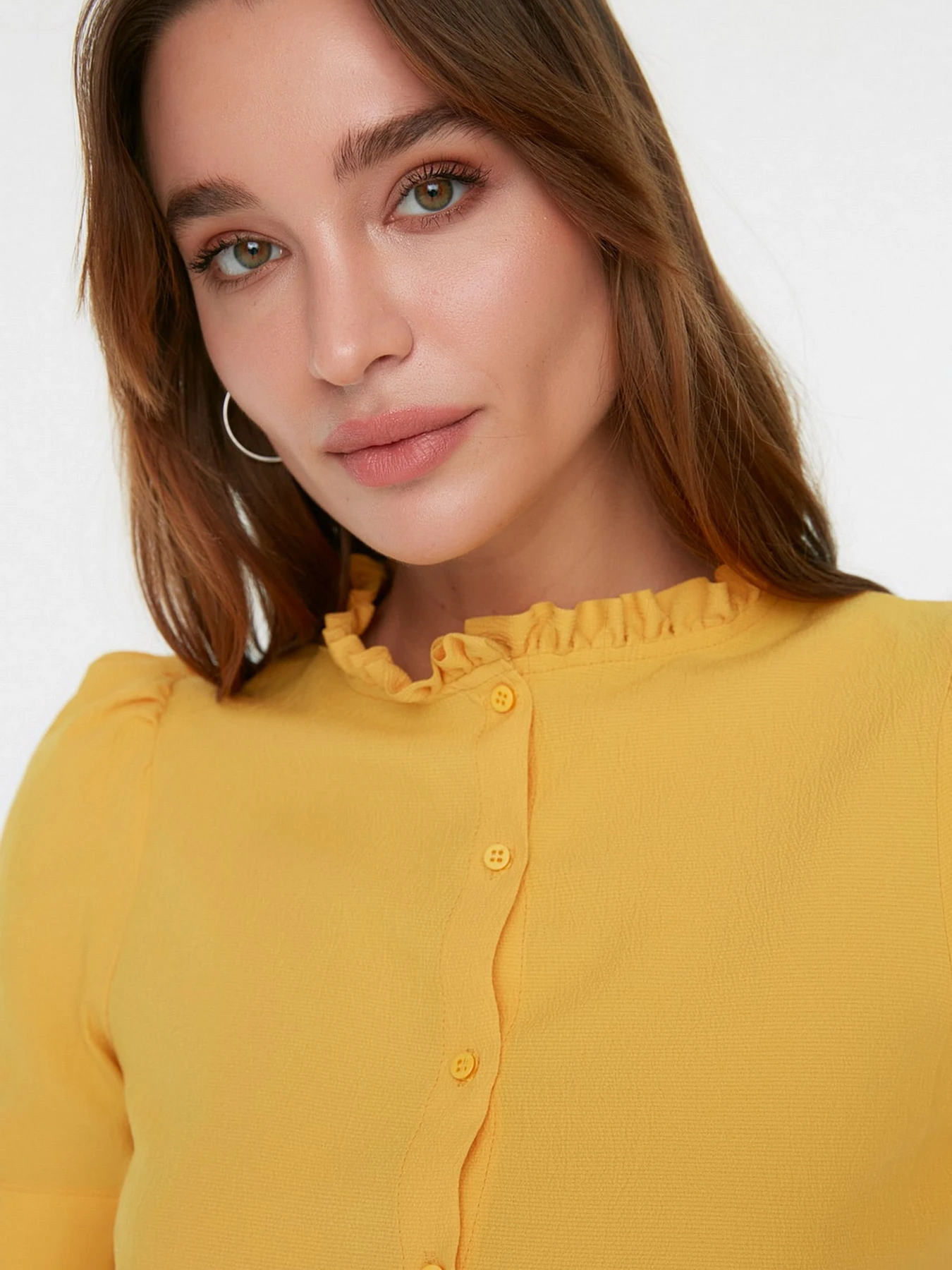 Рубашки Trendyol модель TWOSS22GO0094/Sarı Рубашки Trendyol модель TWOSS22GO0094/Sarı Фото