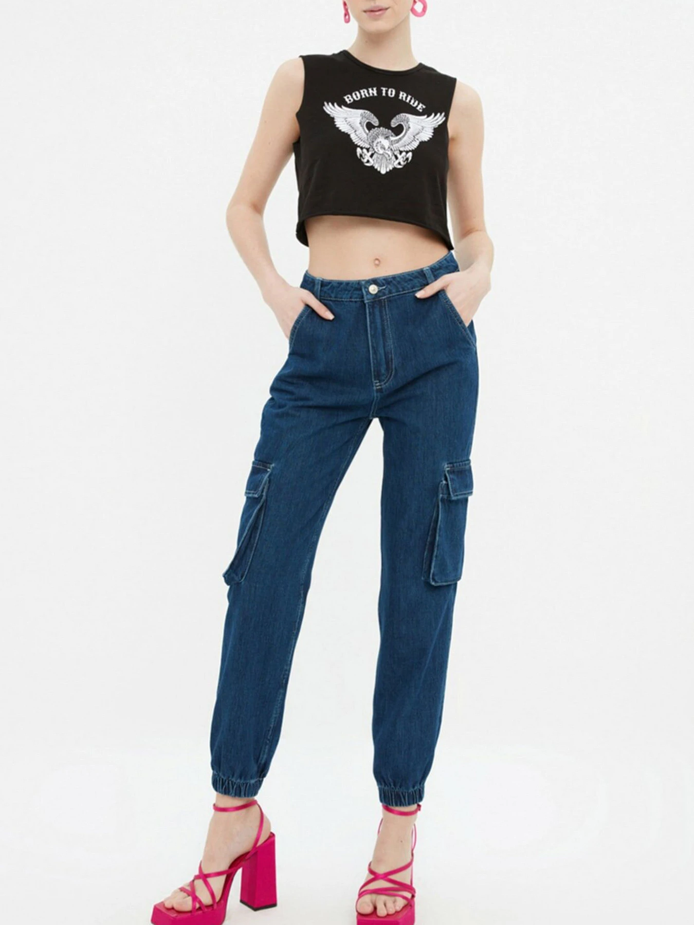 Брюки Trendyol модель TWOSS22JE0150/Mavi Фото