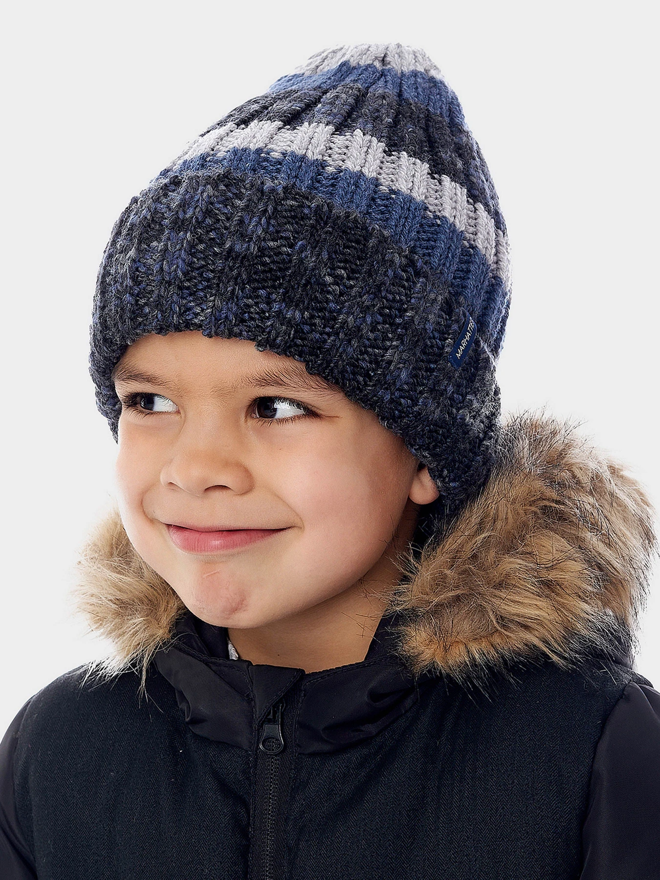 Шапки и кепки Marhatter модель MBH11249/2 джинс/серый Шапки и кепки Marhatter модель MBH11249/2 джинс/серый Фото