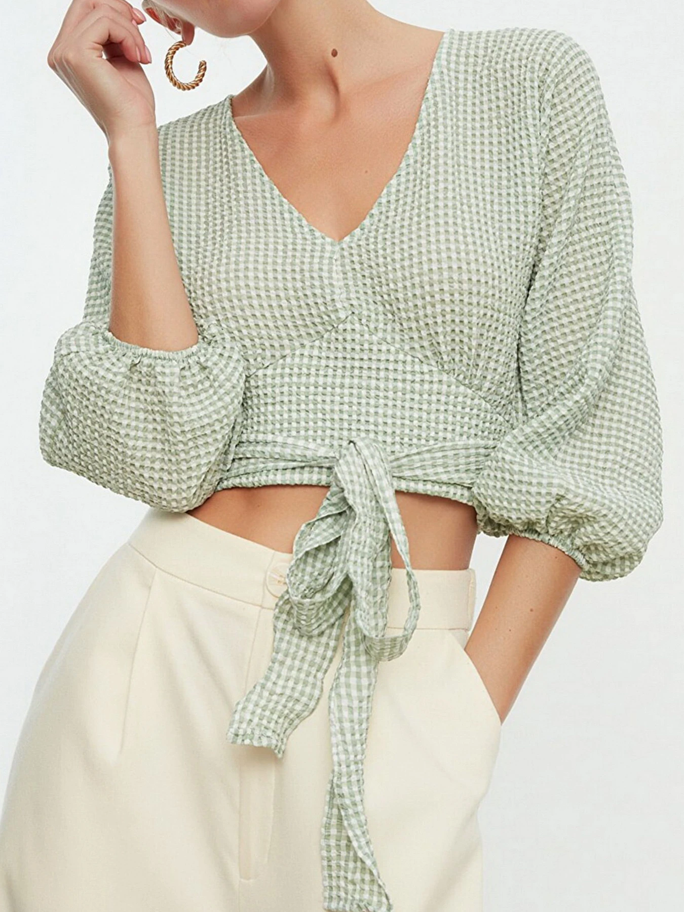 Рубашки Trendyol модель TWOSS22BZ0792/Mint Фото