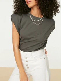 Футболки и поло Trendyol модель TWOSS20TS0021/Antrasit Фото