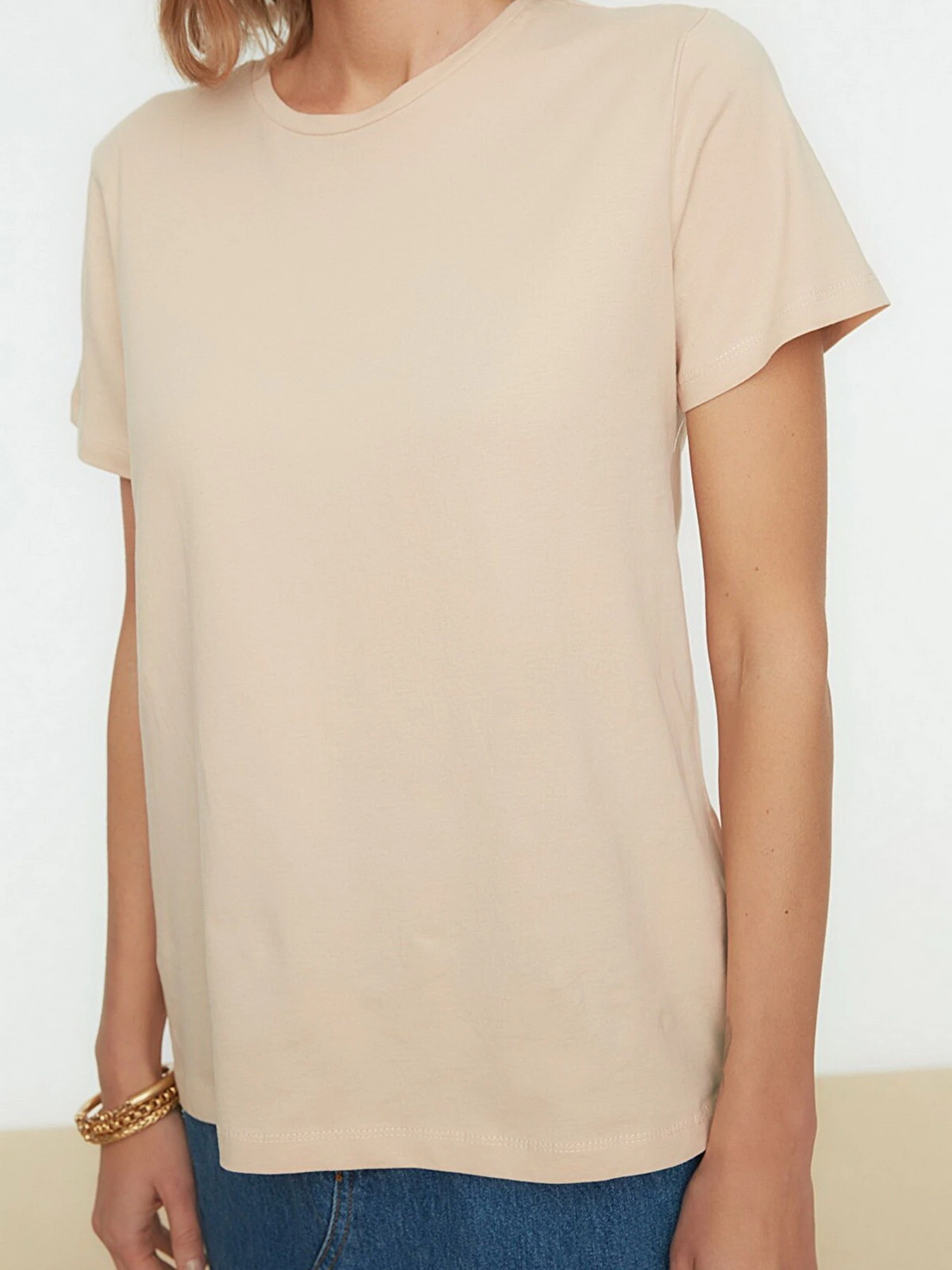 Футболки и поло Trendyol модель TWOSS20TS0141/Lacivert-Bej Футболки и поло Trendyol модель TWOSS20TS0141/Lacivert-Bej Фото