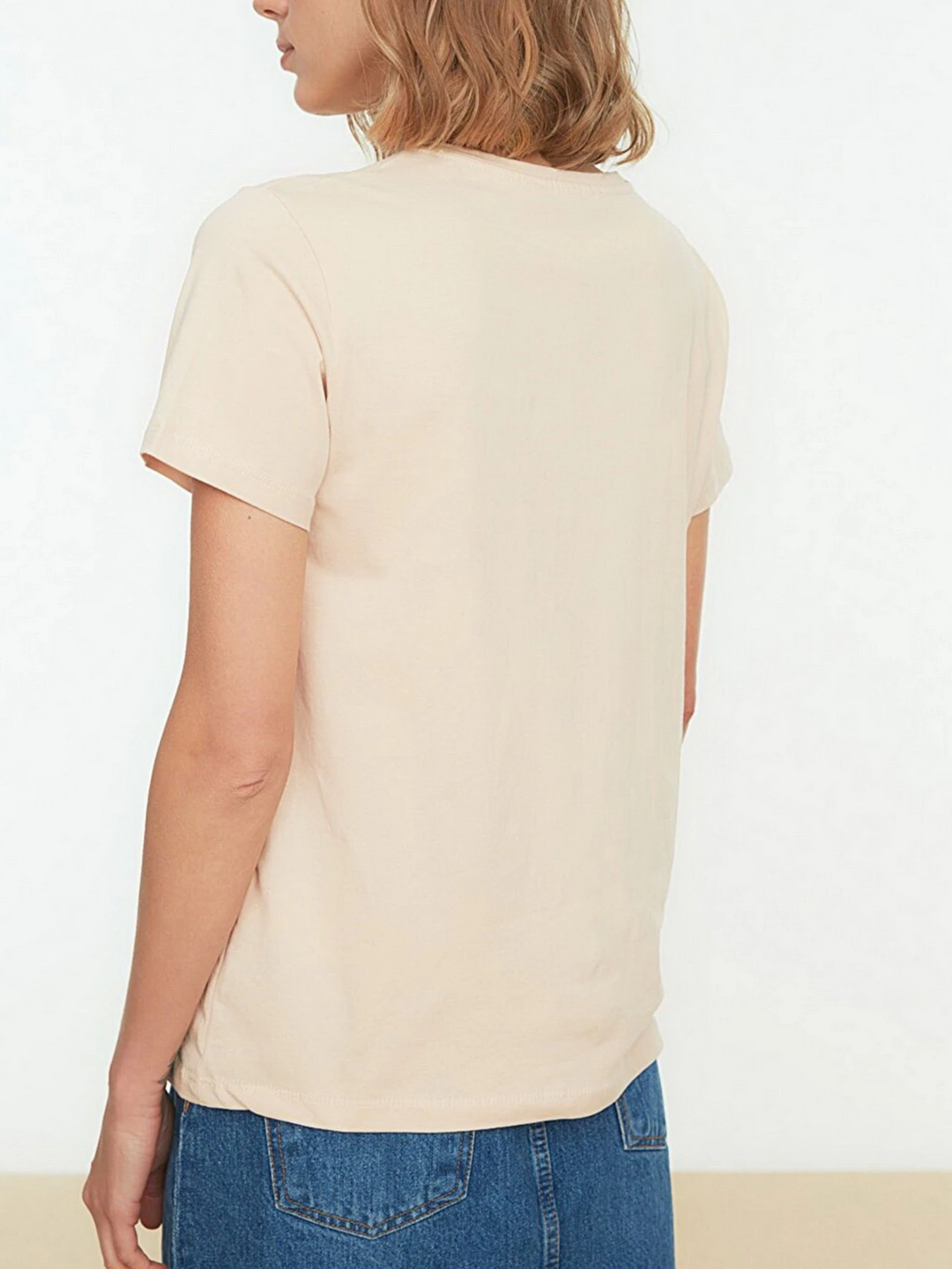 Футболки и поло Trendyol модель TWOSS20TS0141/Lacivert-Bej Футболки и поло Trendyol модель TWOSS20TS0141/Lacivert-Bej Фото