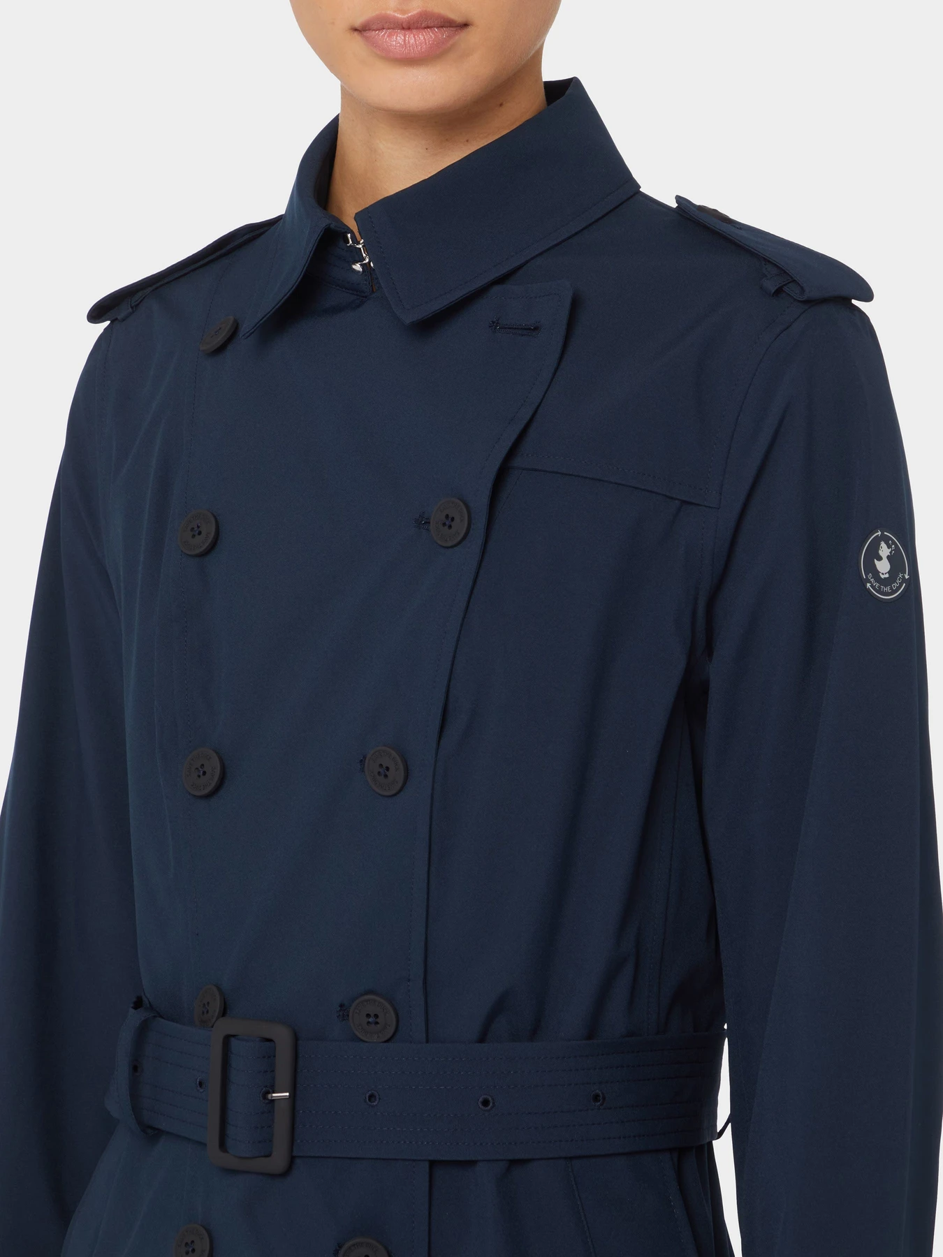 Пальто и плащи Save the duck модель D43090W-GRIN16-90010-BLUE BLACK Пальто и плащи Save the duck модель D43090W-GRIN16-90010-BLUE BLACK Фото