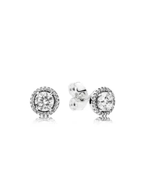 Серьги-гвоздики PANDORA Moments модель 296272CZ Фото