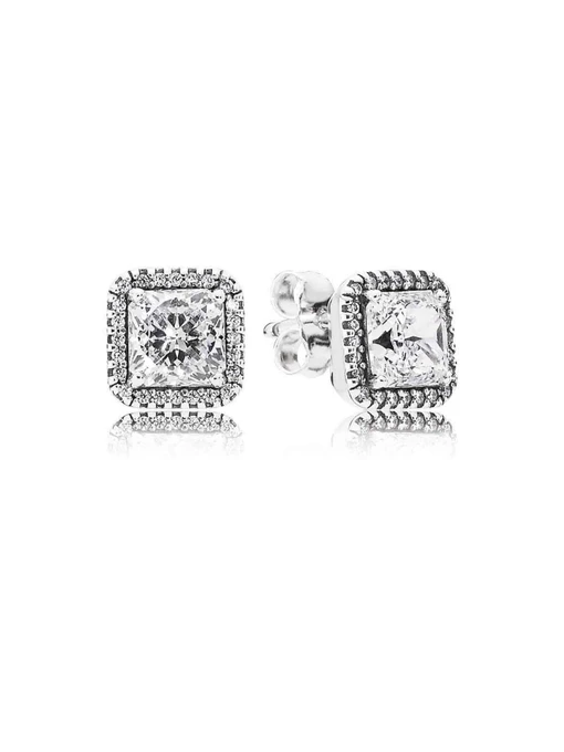 Серьги-гвоздики PANDORA Moments модель 290591CZ Фото
