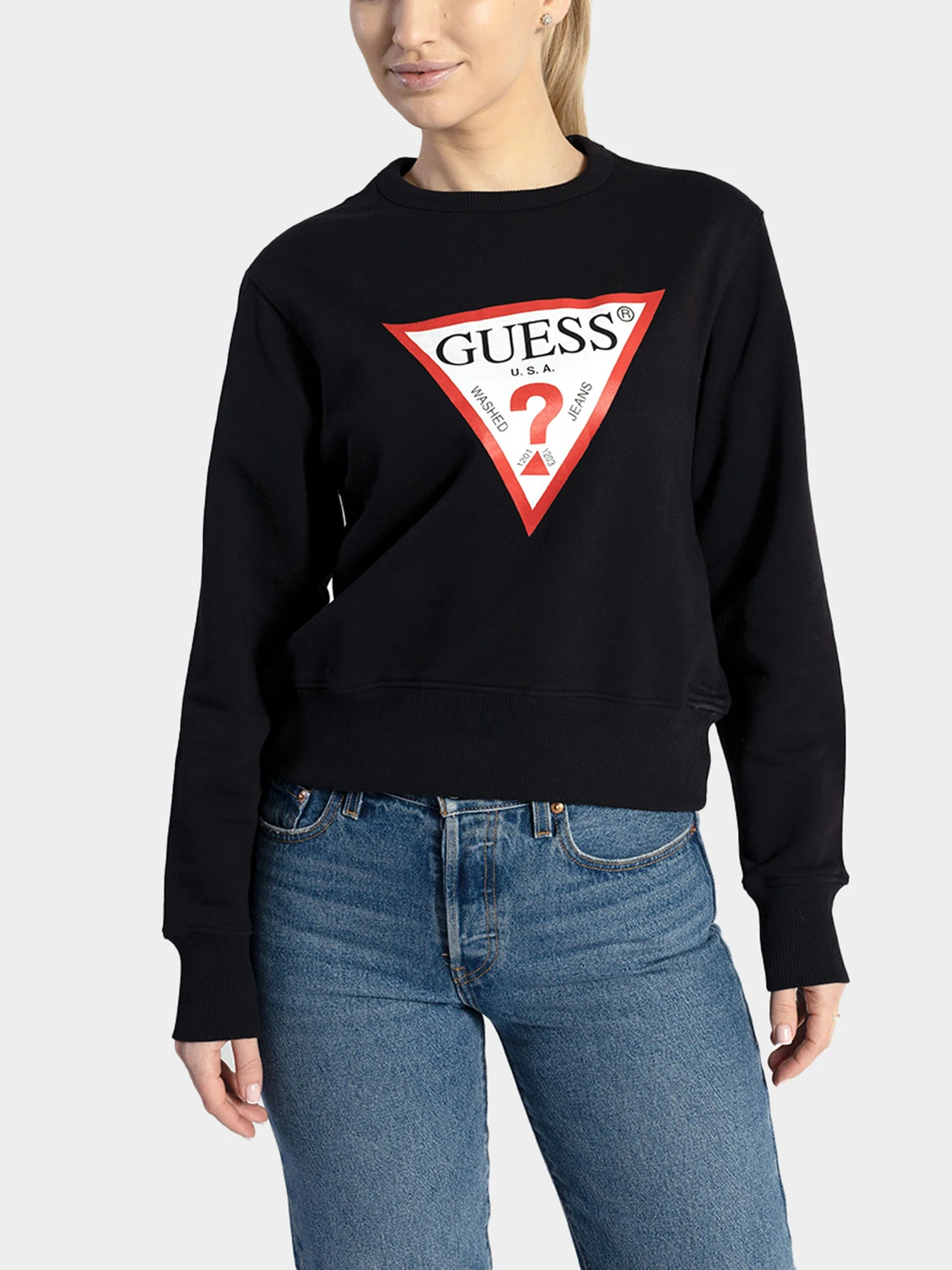 Худи и свитшоты GUESS модель W2YQ16-KBA10-JBLK Фото