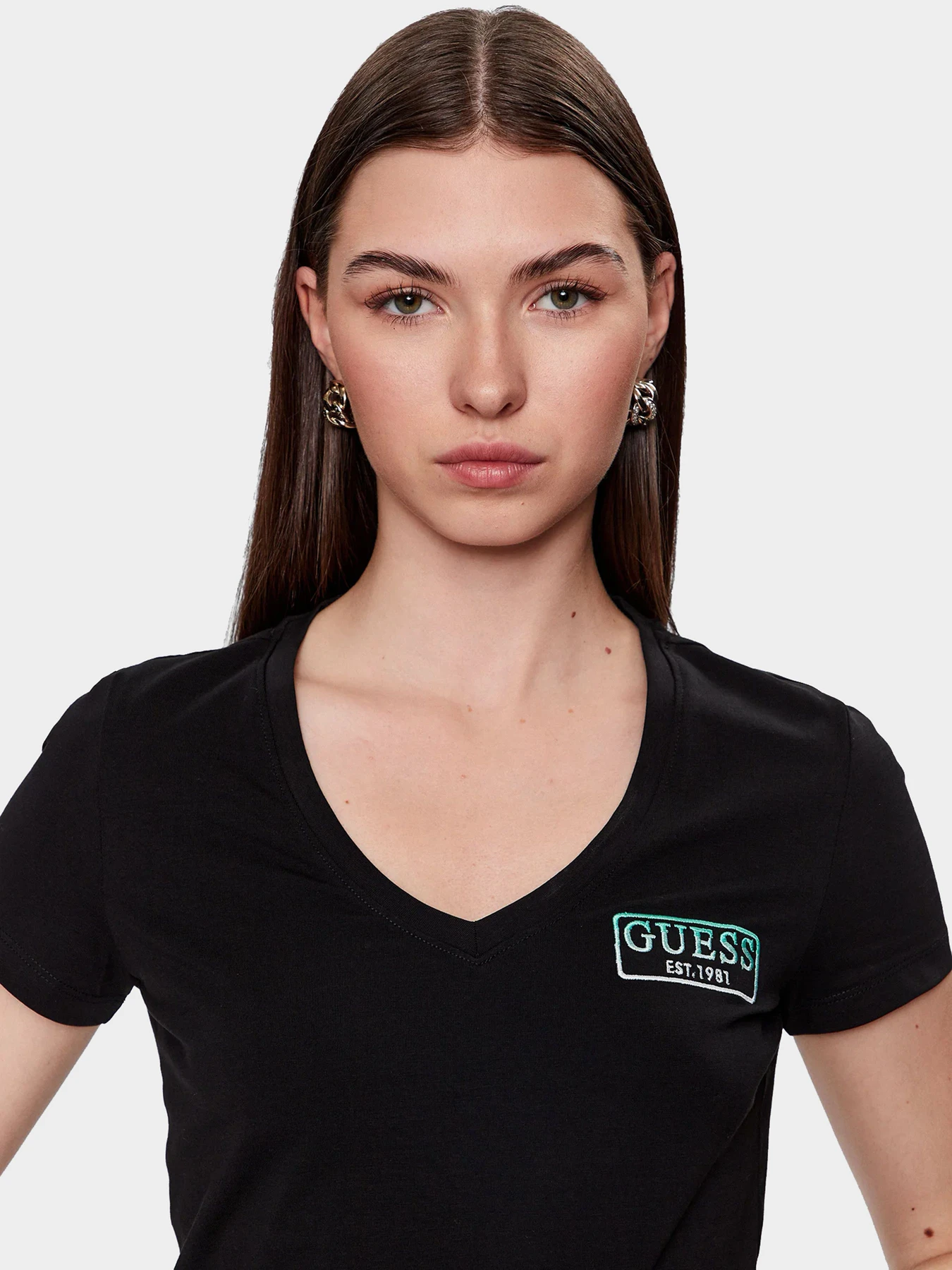 Футболки и поло GUESS модель W3YI38-J1314-JBLK Футболки и поло GUESS модель W3YI38-J1314-JBLK Фото