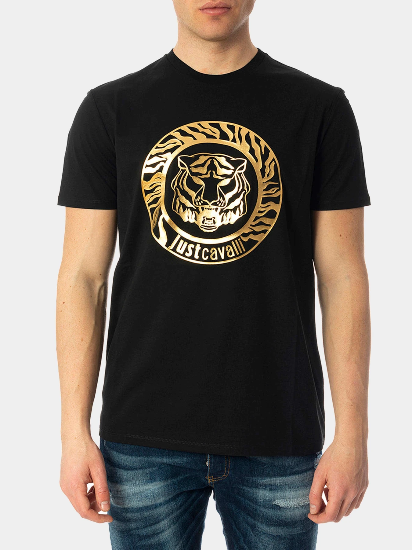Футболки и поло Just Cavalli модель 74OBHF02-CJ200-G89 Футболки и поло Just Cavalli модель 74OBHF02-CJ200-G89 Фото
