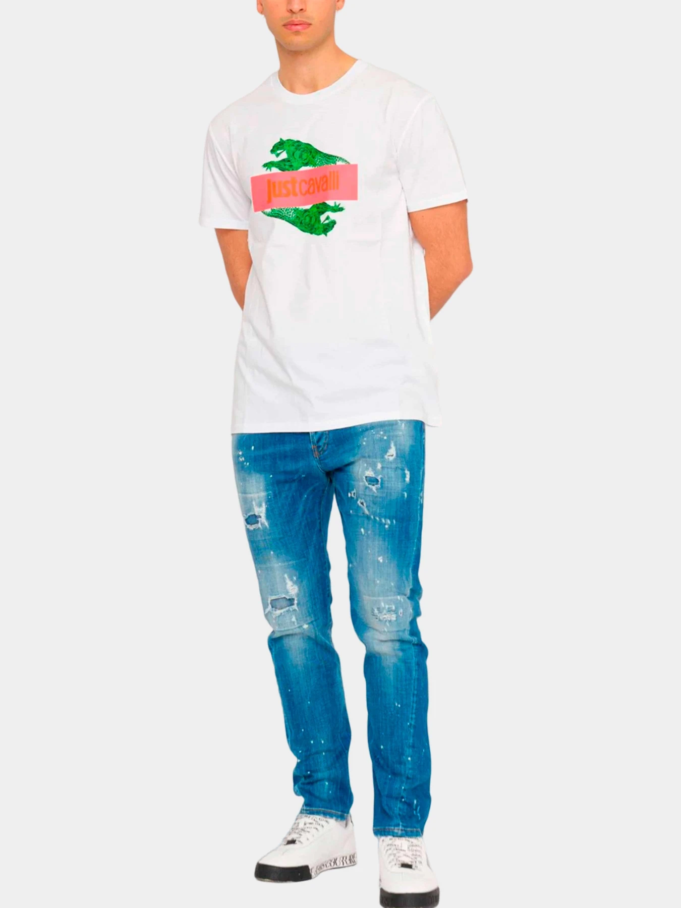 Футболки и поло Just Cavalli модель 74OBHF08-CJ200-003 Футболки и поло Just Cavalli модель 74OBHF08-CJ200-003 Фото