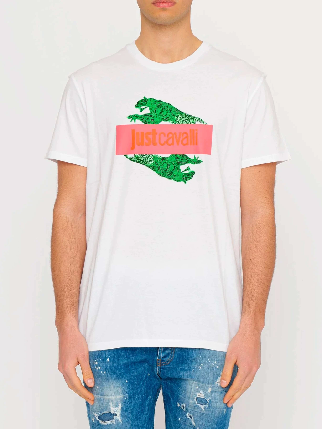 Футболки и поло Just Cavalli модель 74OBHF08-CJ200-003 Футболки и поло Just Cavalli модель 74OBHF08-CJ200-003 Фото