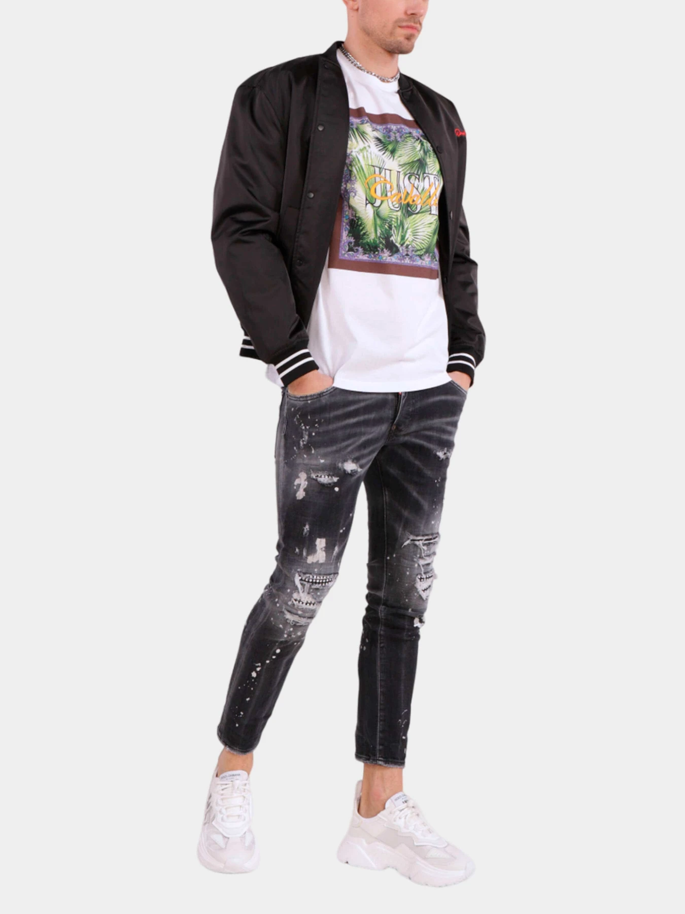Футболки и поло Just Cavalli модель 74OBHF10-CJ200-003 Футболки и поло Just Cavalli модель 74OBHF10-CJ200-003 Фото