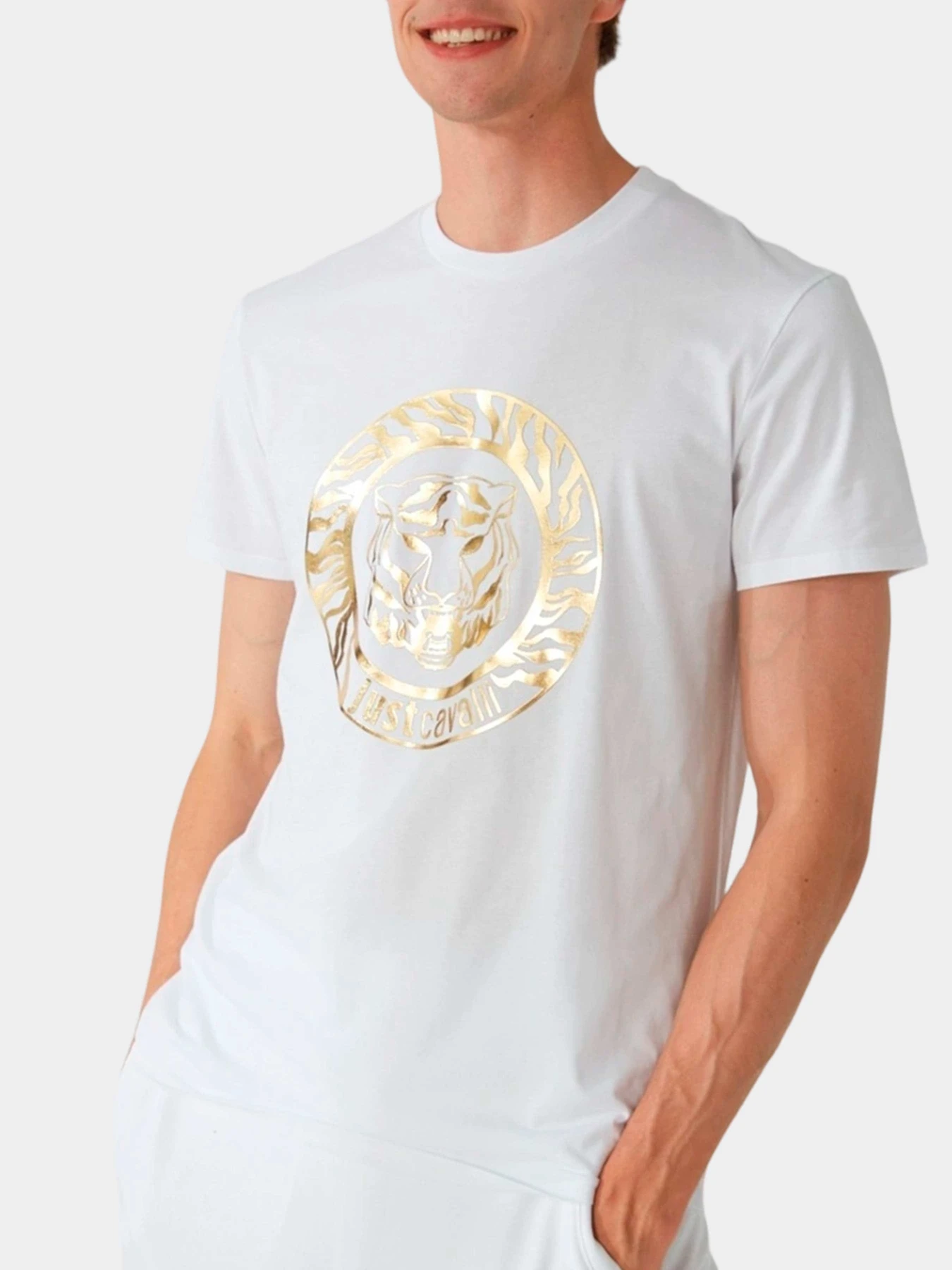 Футболки и поло Just Cavalli модель 74OBHF02-CJ200-G03 Футболки и поло Just Cavalli модель 74OBHF02-CJ200-G03 Фото