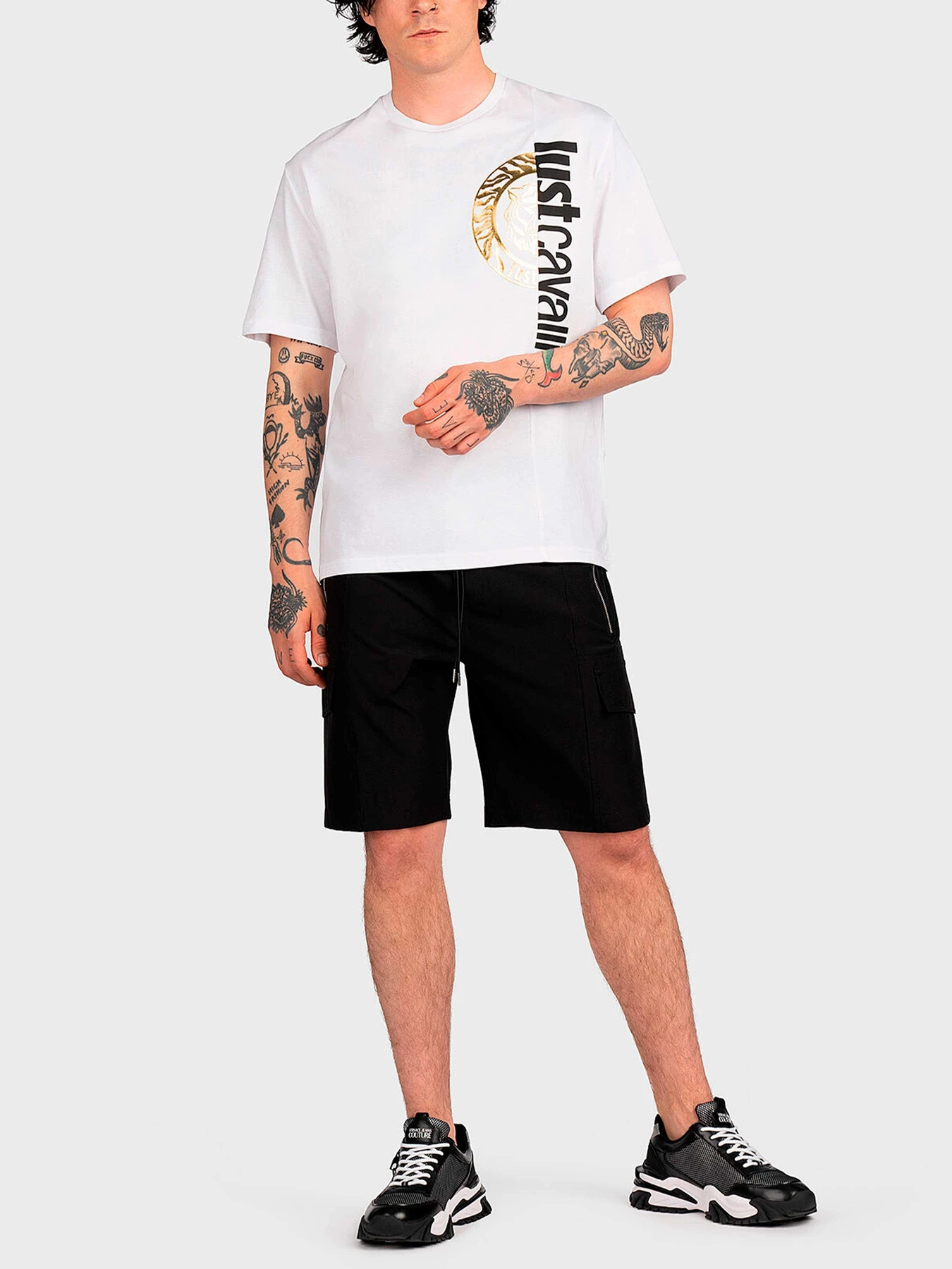 Футболки и поло Just Cavalli модель 74OBHF05-CJ200-003 Футболки и поло Just Cavalli модель 74OBHF05-CJ200-003 Фото