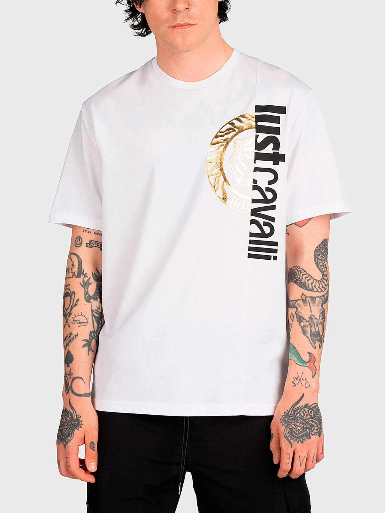 Футболки и поло Just Cavalli модель 74OBHF05-CJ200-003 Футболки и поло Just Cavalli модель 74OBHF05-CJ200-003 Фото