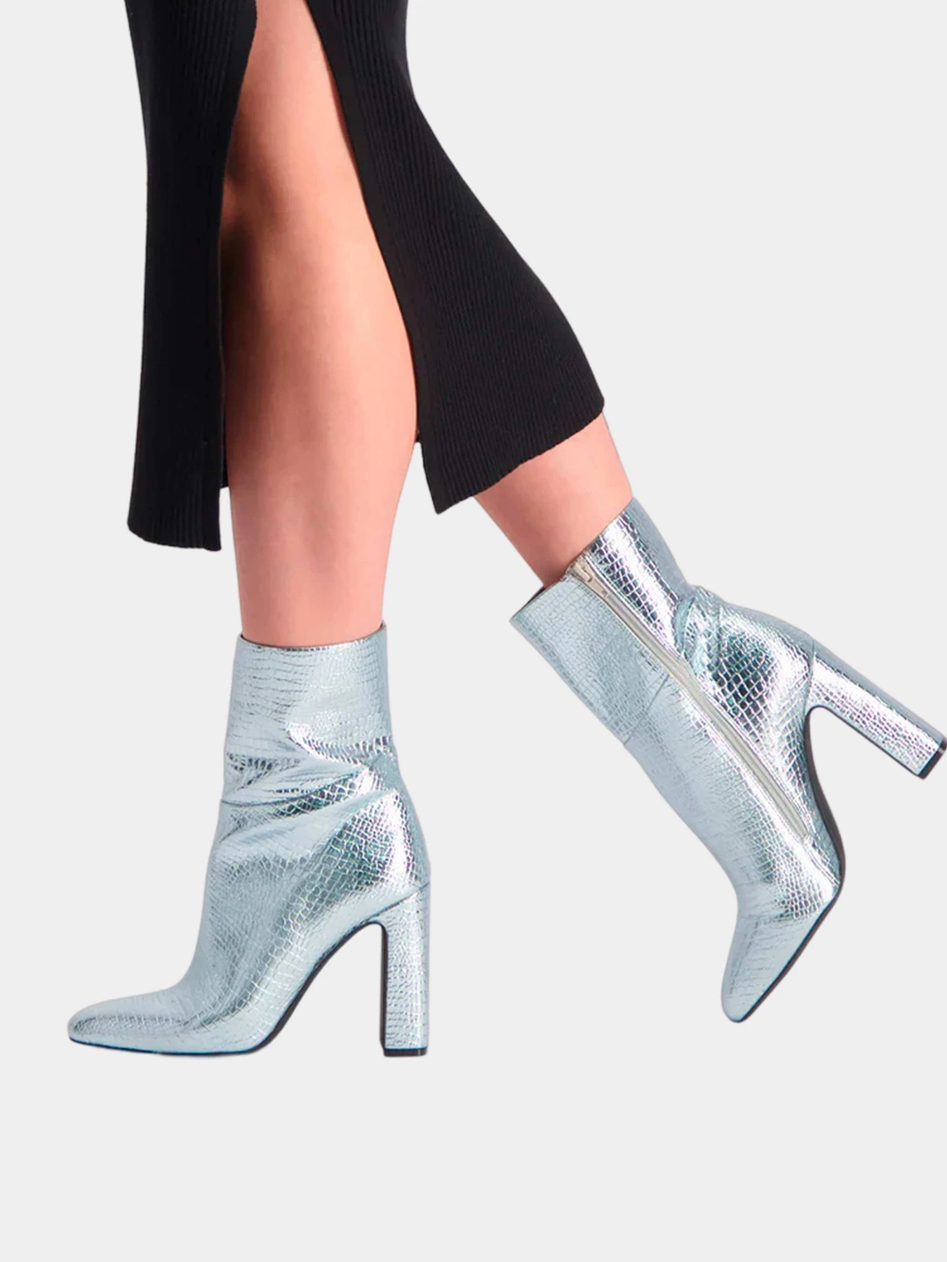 Ботинки и сапоги Steve Madden модель SM11002641 SILVER CROCO Ботинки и сапоги Steve Madden модель SM11002641 SILVER CROCO Фото