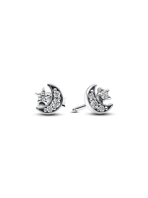 Серьги-гвоздики PANDORA Moments модель 292990C01 Фото