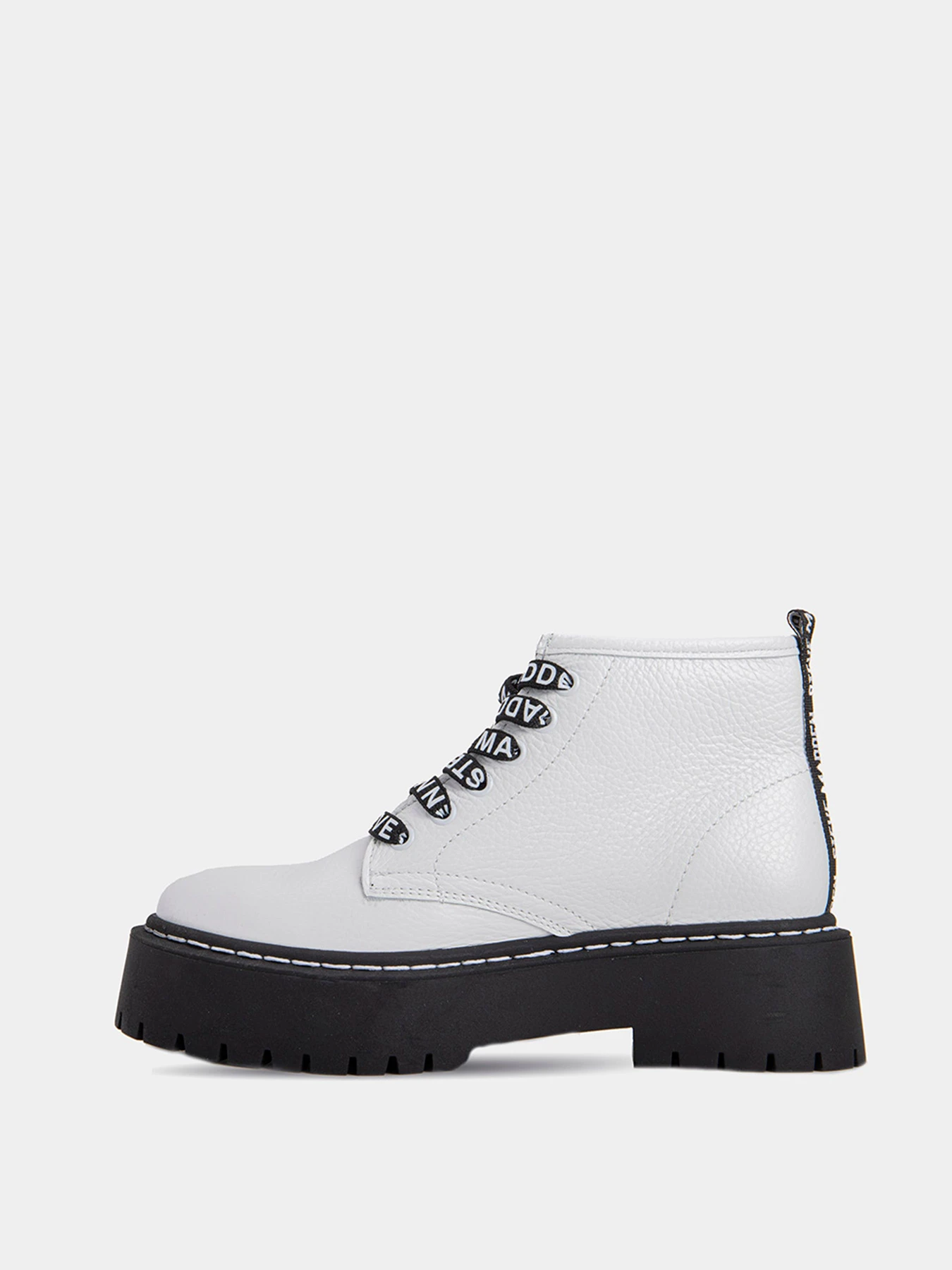 Ботинки и сапоги Steve Madden модель SM11001214-WHITE LEATHER Ботинки и сапоги Steve Madden модель SM11001214-WHITE LEATHER Фото