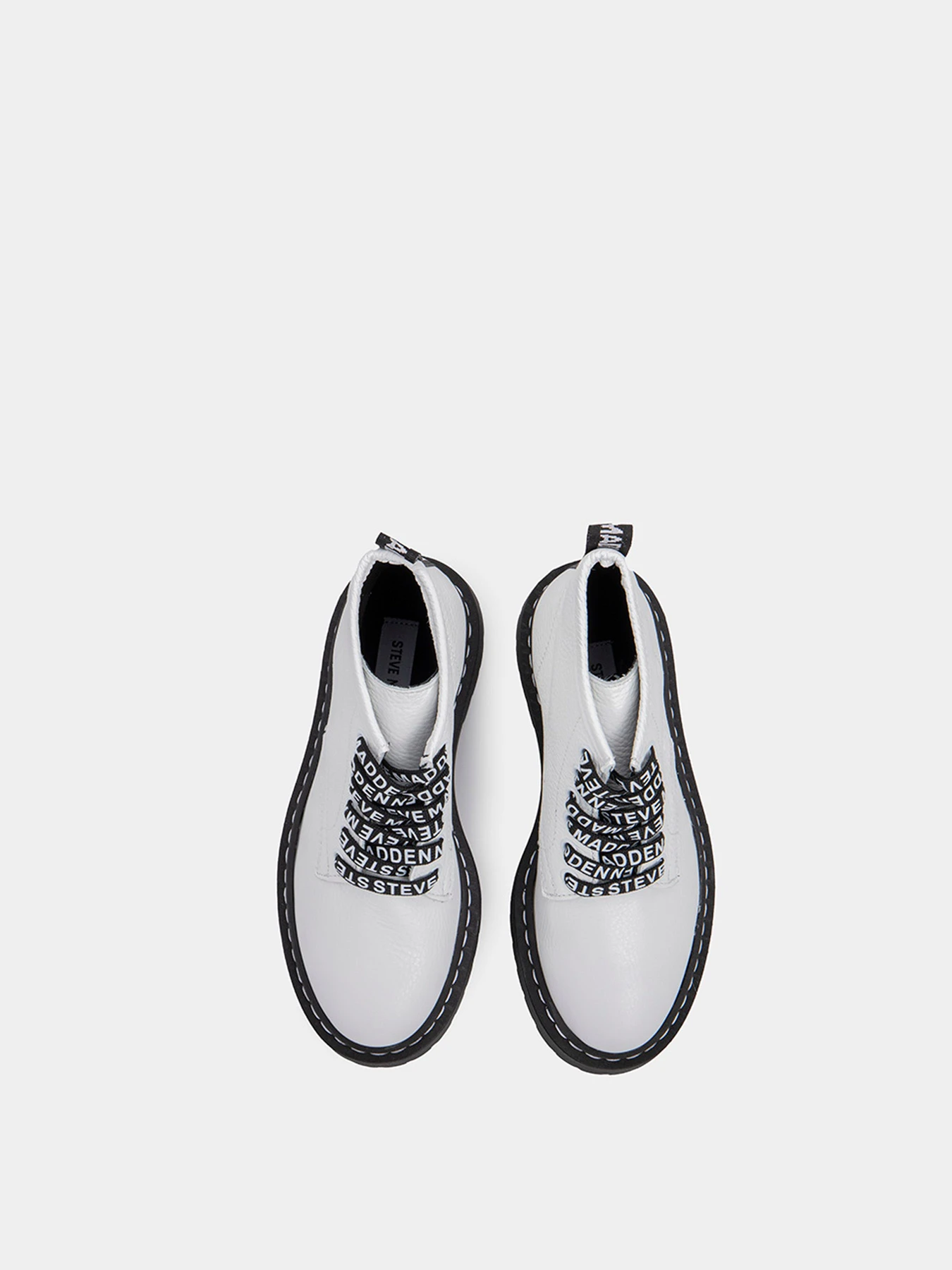 Ботинки и сапоги Steve Madden модель SM11001214-WHITE LEATHER Ботинки и сапоги Steve Madden модель SM11001214-WHITE LEATHER Фото