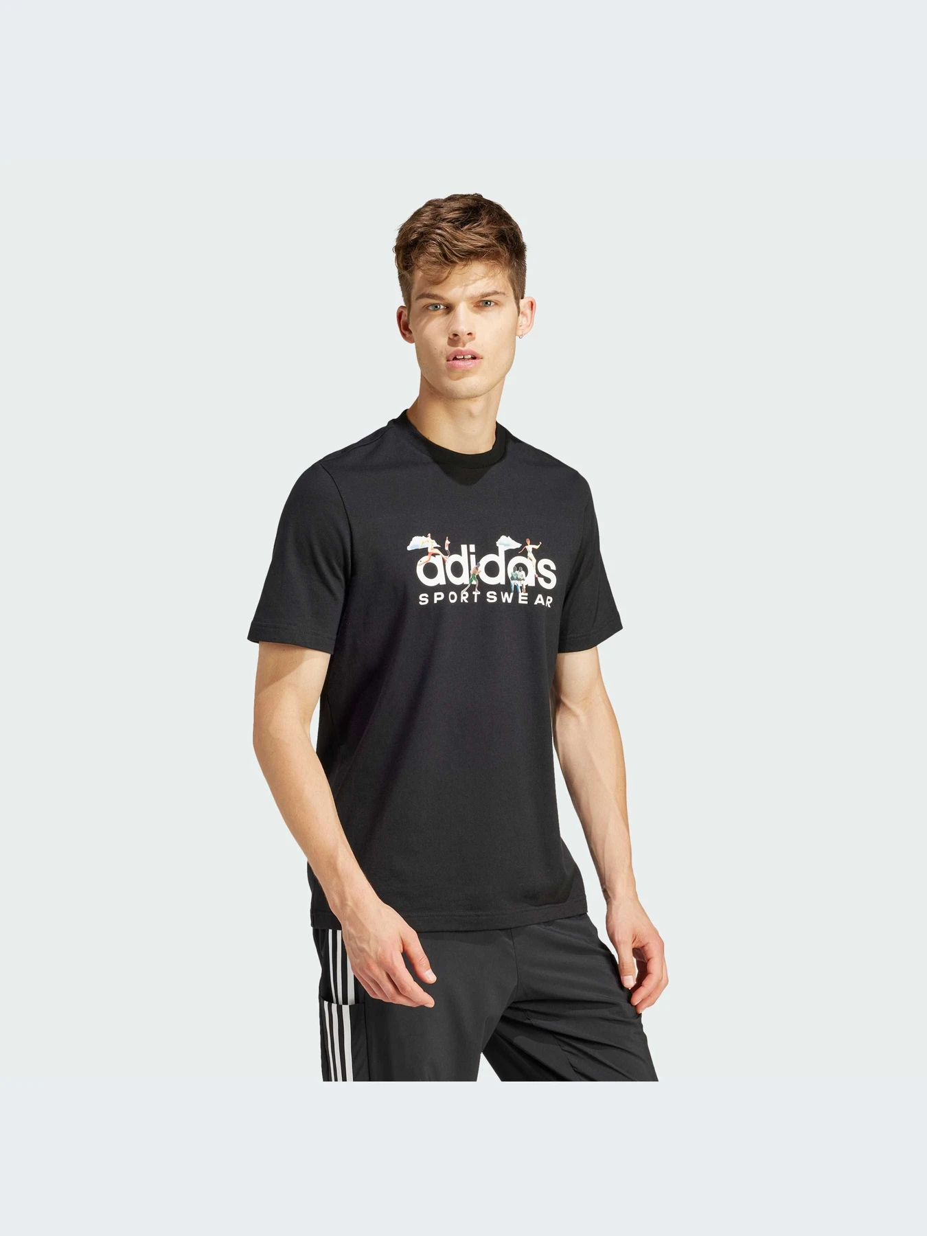 Футболки и поло Adidas Graphics модель IS2863-KZ Футболки и поло Adidas Graphics модель IS2863-KZ Фото