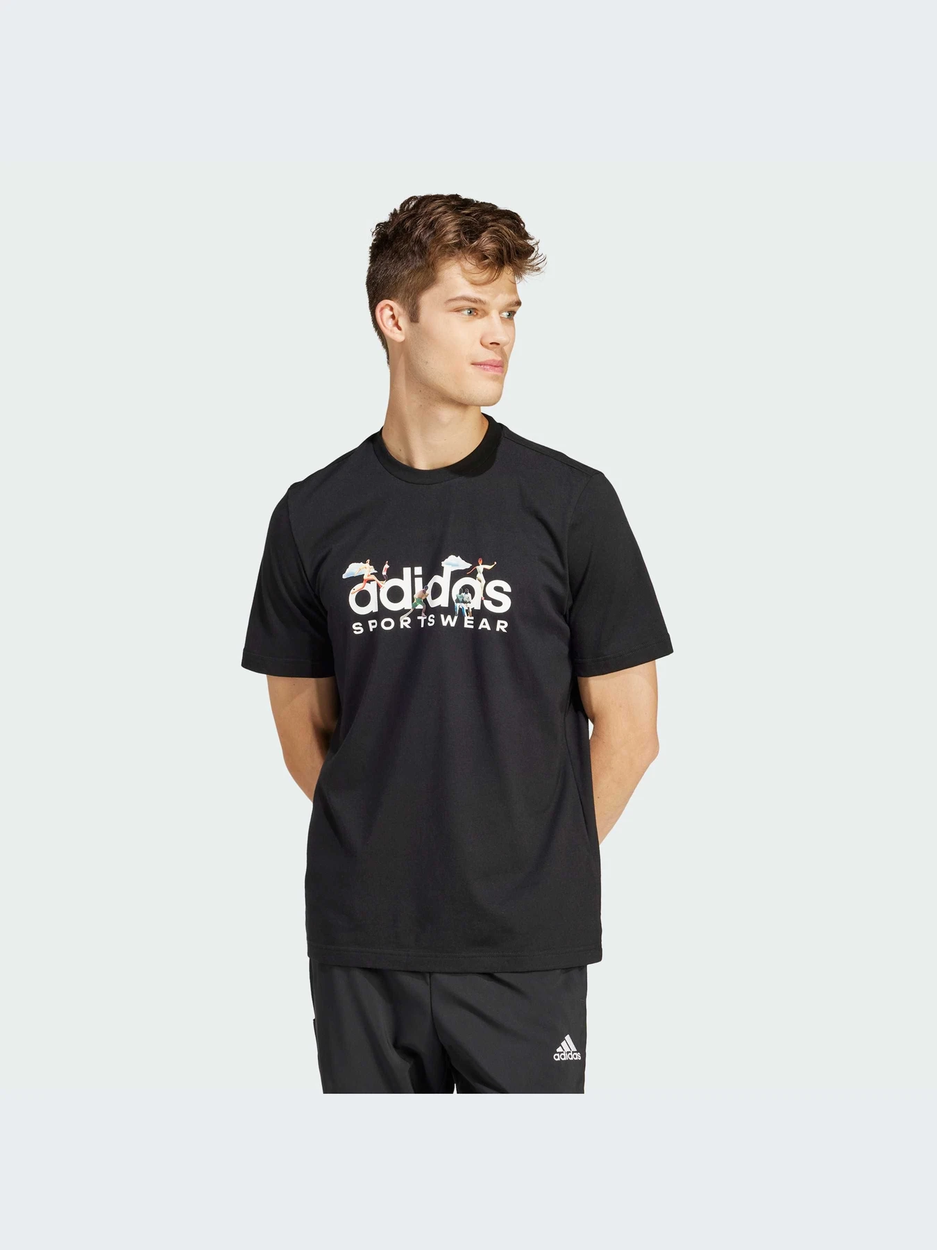 Футболки и поло Adidas Graphics модель IS2863-KZ Футболки и поло Adidas Graphics модель IS2863-KZ Фото