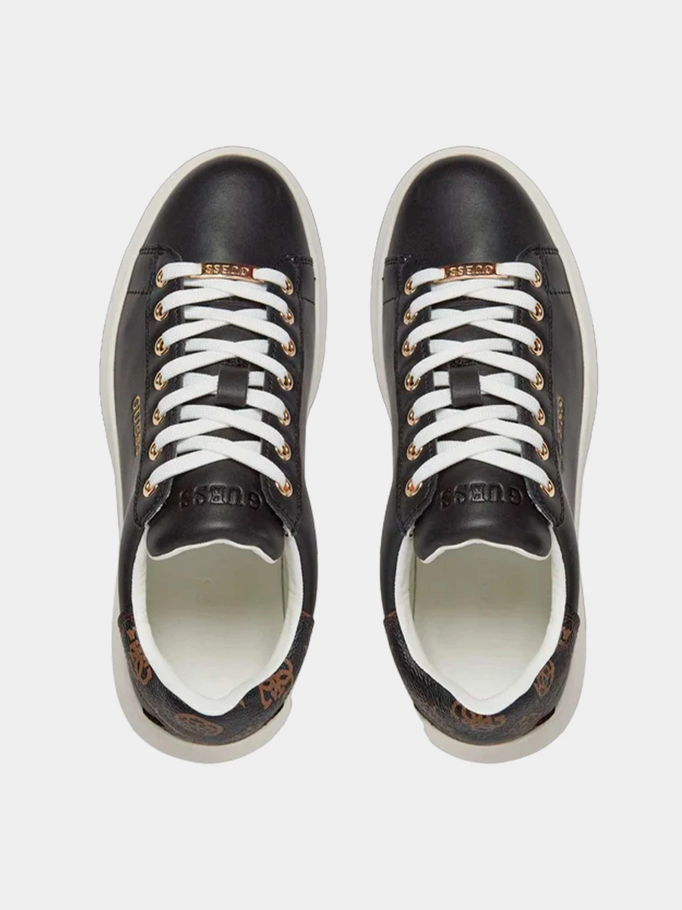 Кеды GUESS модель FL8VIB-LEA12-BLKBR Фото