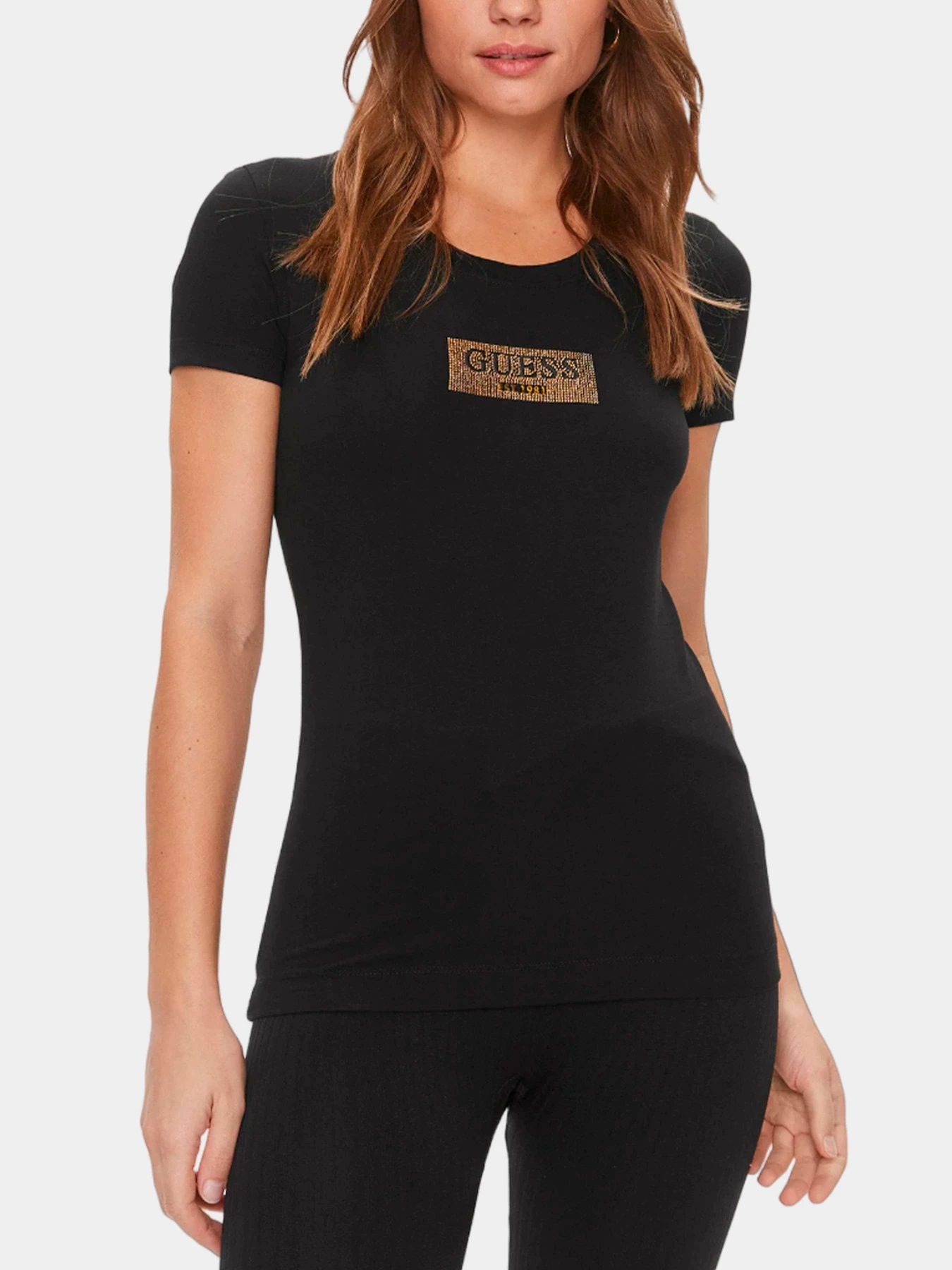 Футболки и поло GUESS модель W4RI33-J1314-JBLK Футболки и поло GUESS модель W4RI33-J1314-JBLK Фото