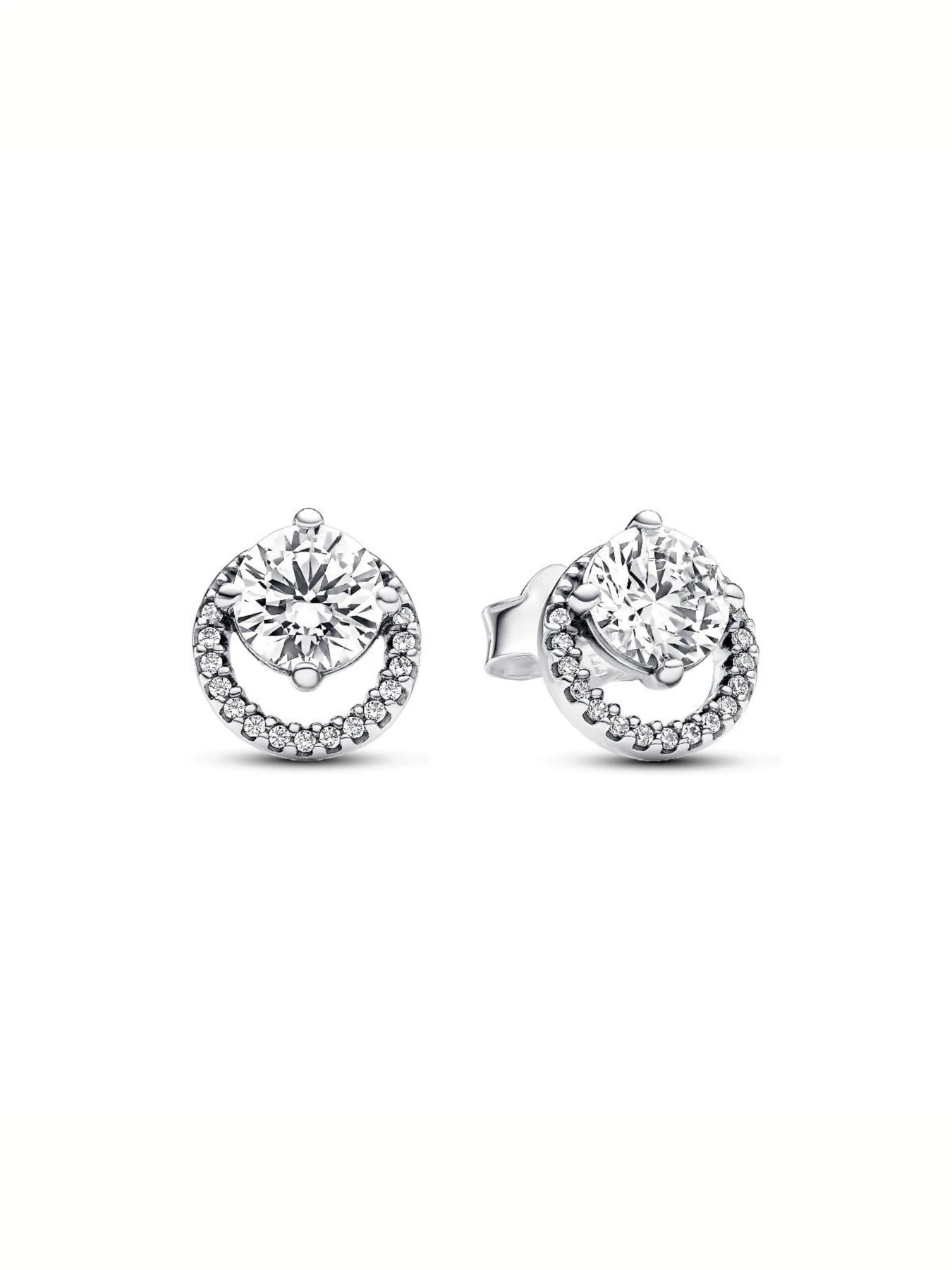 Серьги-гвоздики PANDORA Moments модель 291248C01 Фото
