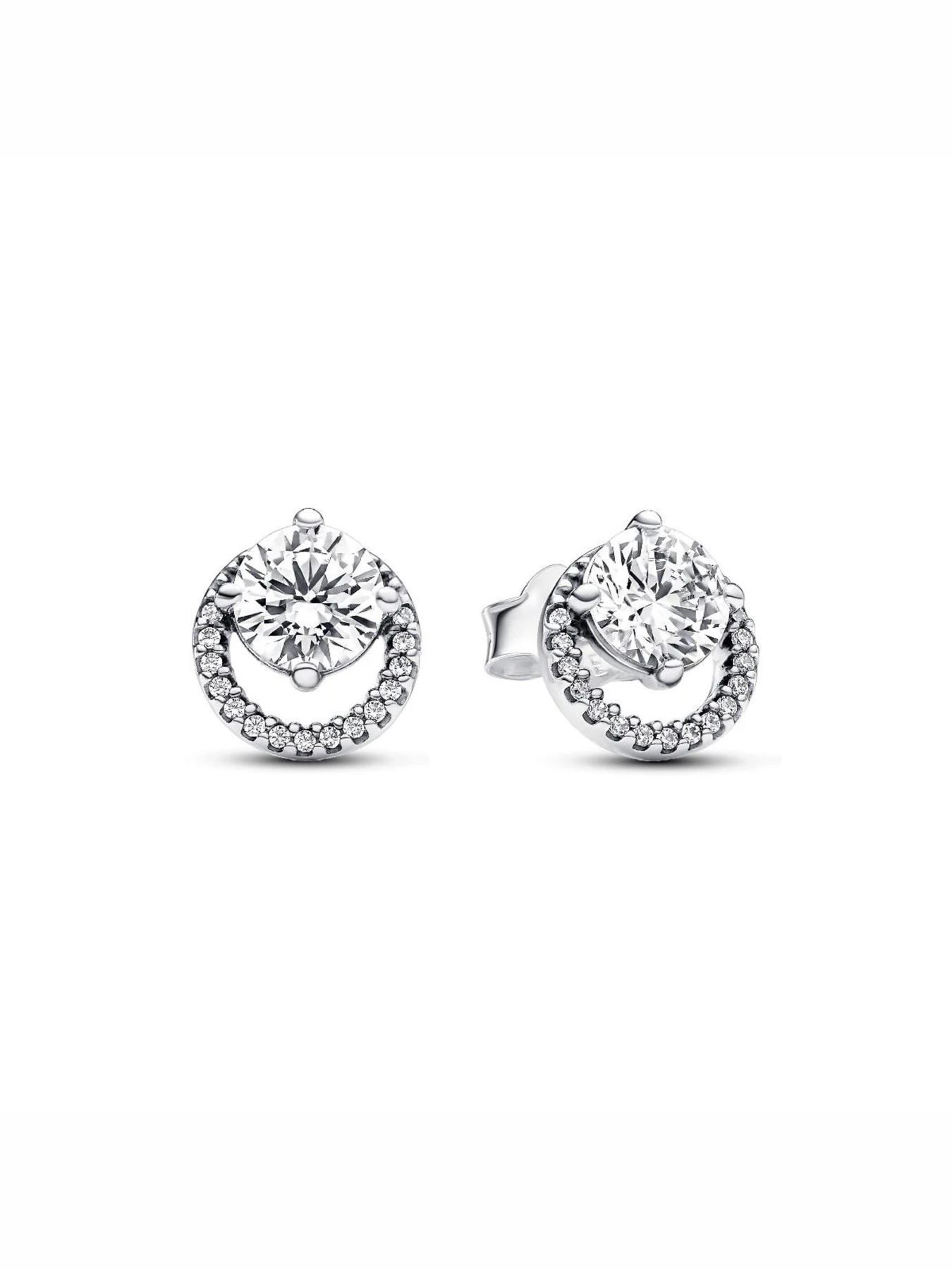 Серьги-гвоздики PANDORA Moments модель 291248C01 Фото