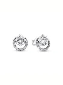 Серьги-гвоздики PANDORA Moments модель 291248C01 Фото